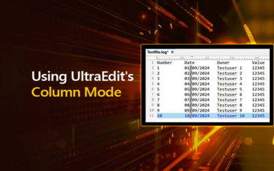 Practical use of UltraEdit’s powerful Column Mode
