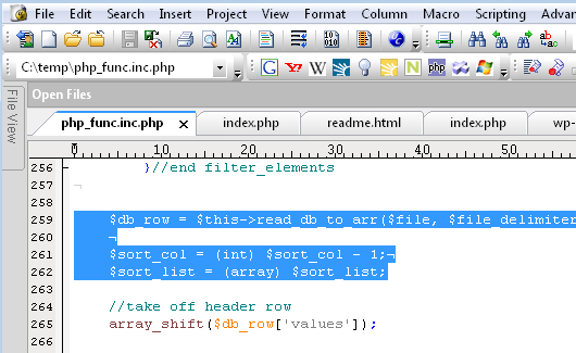 comment_selection Writing a Macro<br />