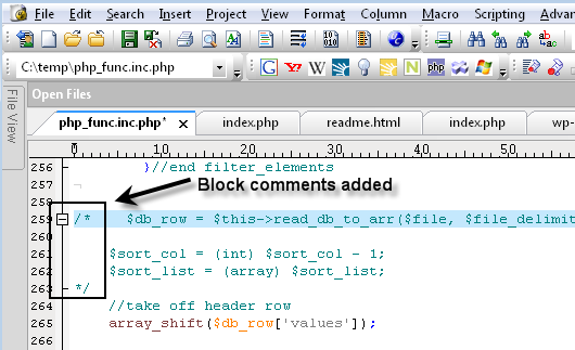 comment_selection5 Writing a Macro<br />