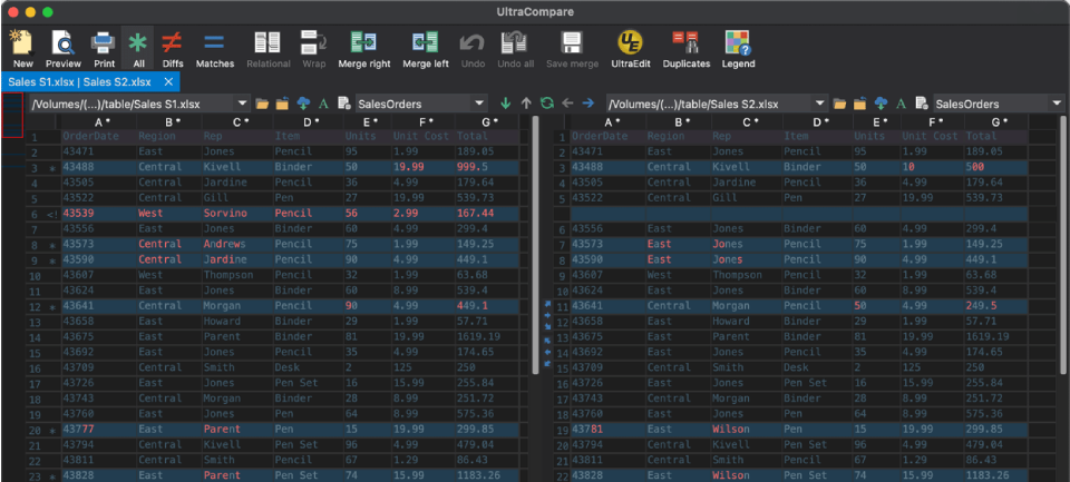 Table_Excel Compare