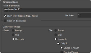 Sessions et options configurables